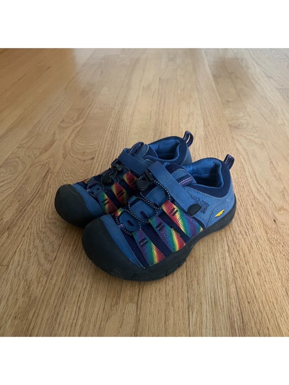 Keen Newport H2Sho Water Hiking Shoes Blue Rainbow Big Kid's Size 4